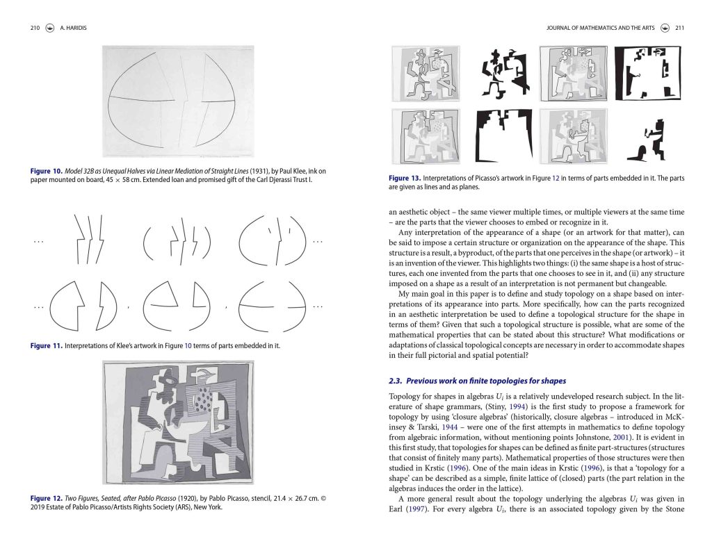 Journal of Mathematics and the Arts - Cover for September 2020