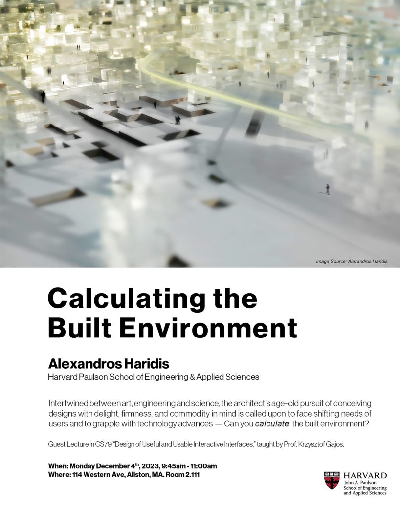 Talk Harvard University - Calculating the built environment