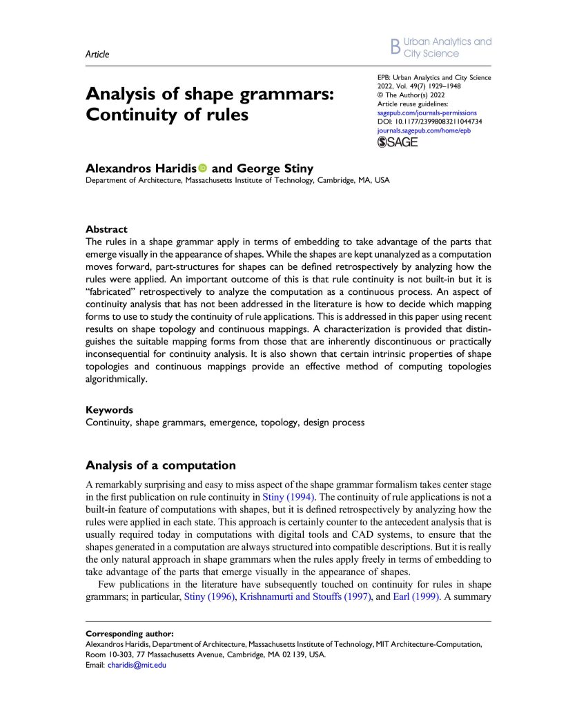 EPB - Urban Analytics and City Science - Haridis - 2022